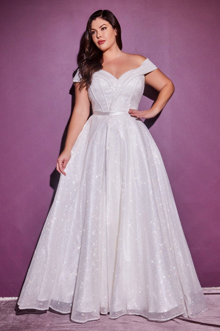 Vestido de Novia Glitter Escote Barco — Mons Boutique Concepción