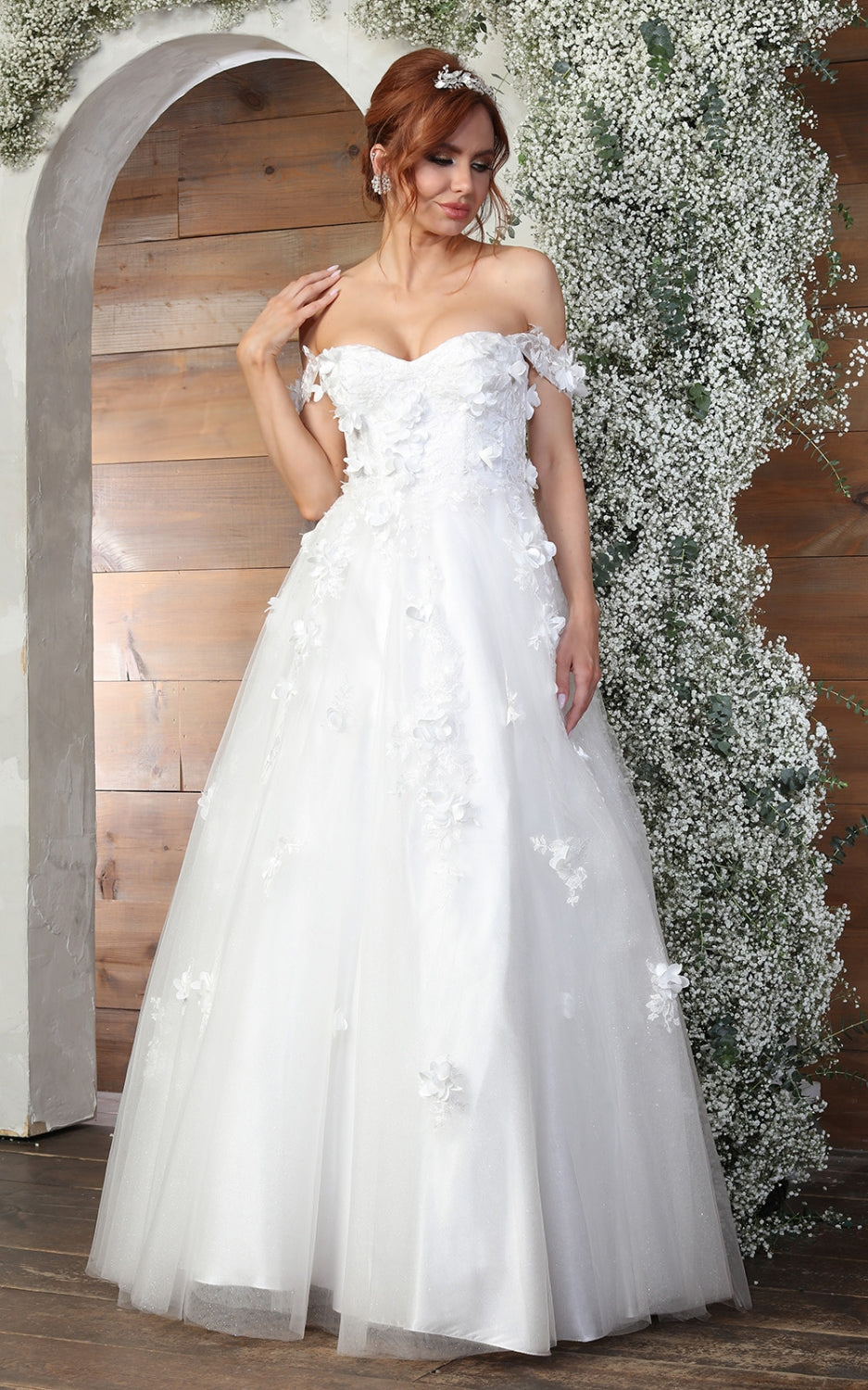 Vestido de Novia Princesa con Apliques - May Queen RQ8034
