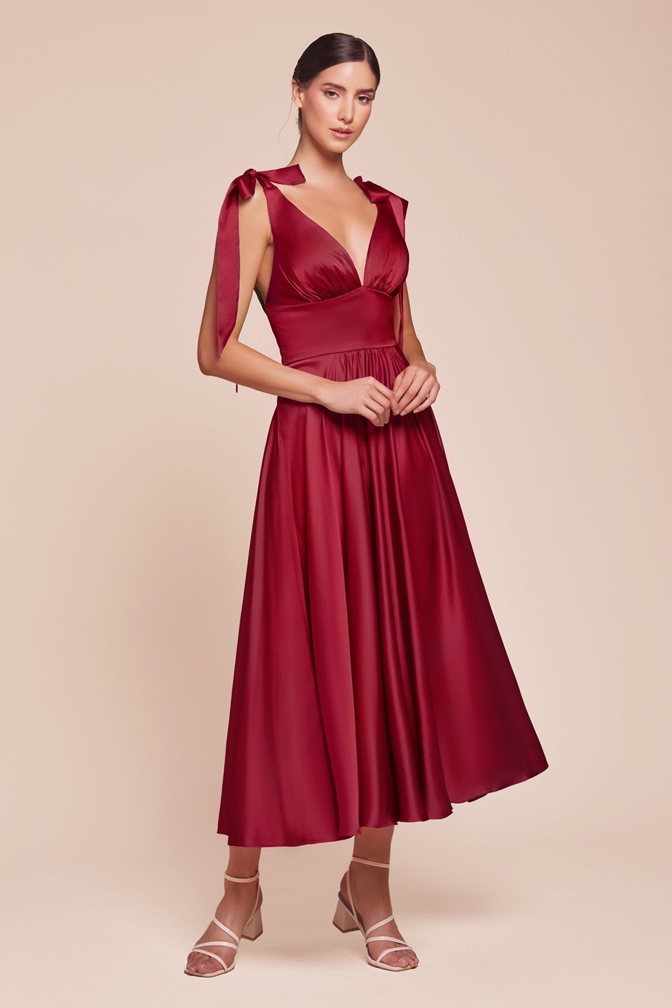Vestido Midi Línea A con Tiras — Mons Boutique Concepción