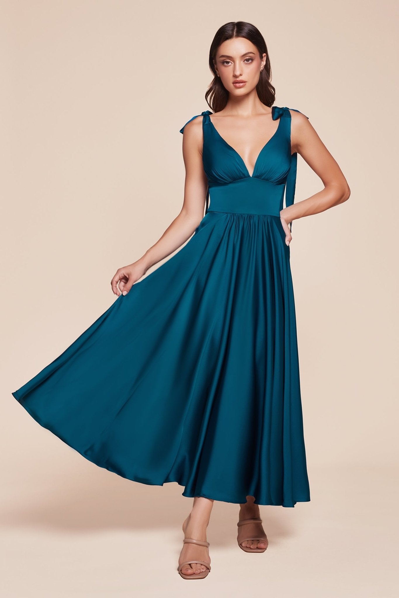 Vestido Midi Línea A con Tiras — Mons Boutique Concepción