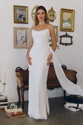 Vestido de Novia Gasa Strapless en Blanco Hueso — Mons Boutique Concepción