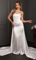 Vestido de Novia Sirena con Cola en Marfil — Mons Boutique Concepción