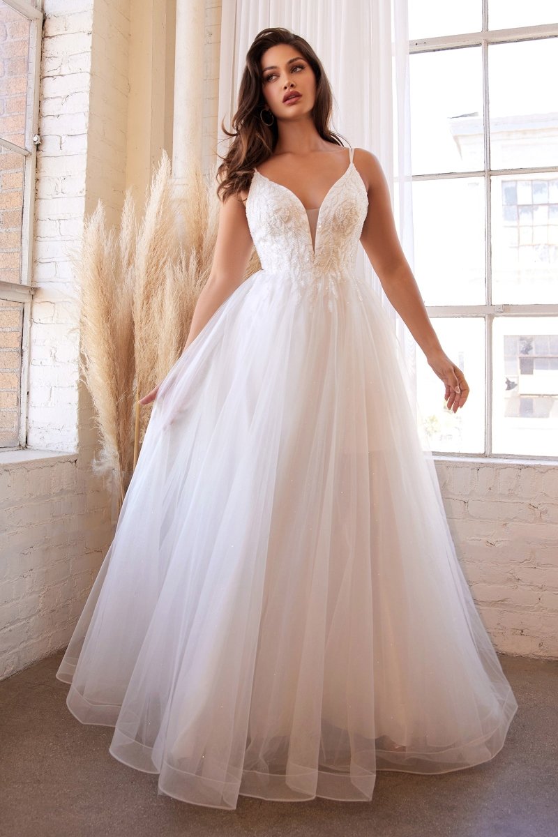 Vestido de Novia Chifón con Pedrería — Mons Boutique Concepción
