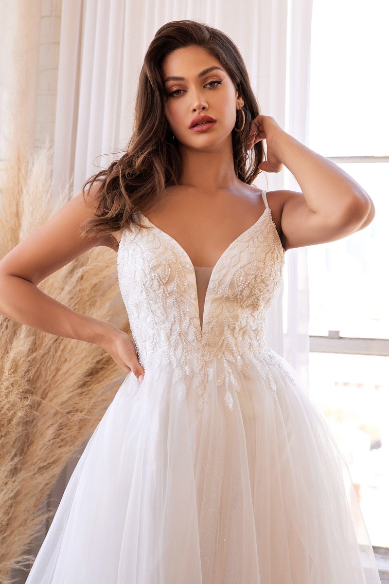 Vestido de Novia Chifón con Pedrería — Mons Boutique Concepción