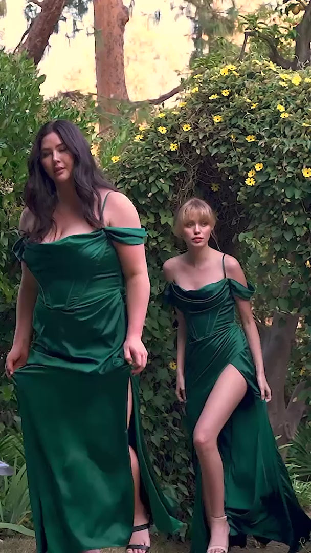 Vestido Sirena con Tirantes Removibles en Verde Esmeralda — Mons Boutique Concepción